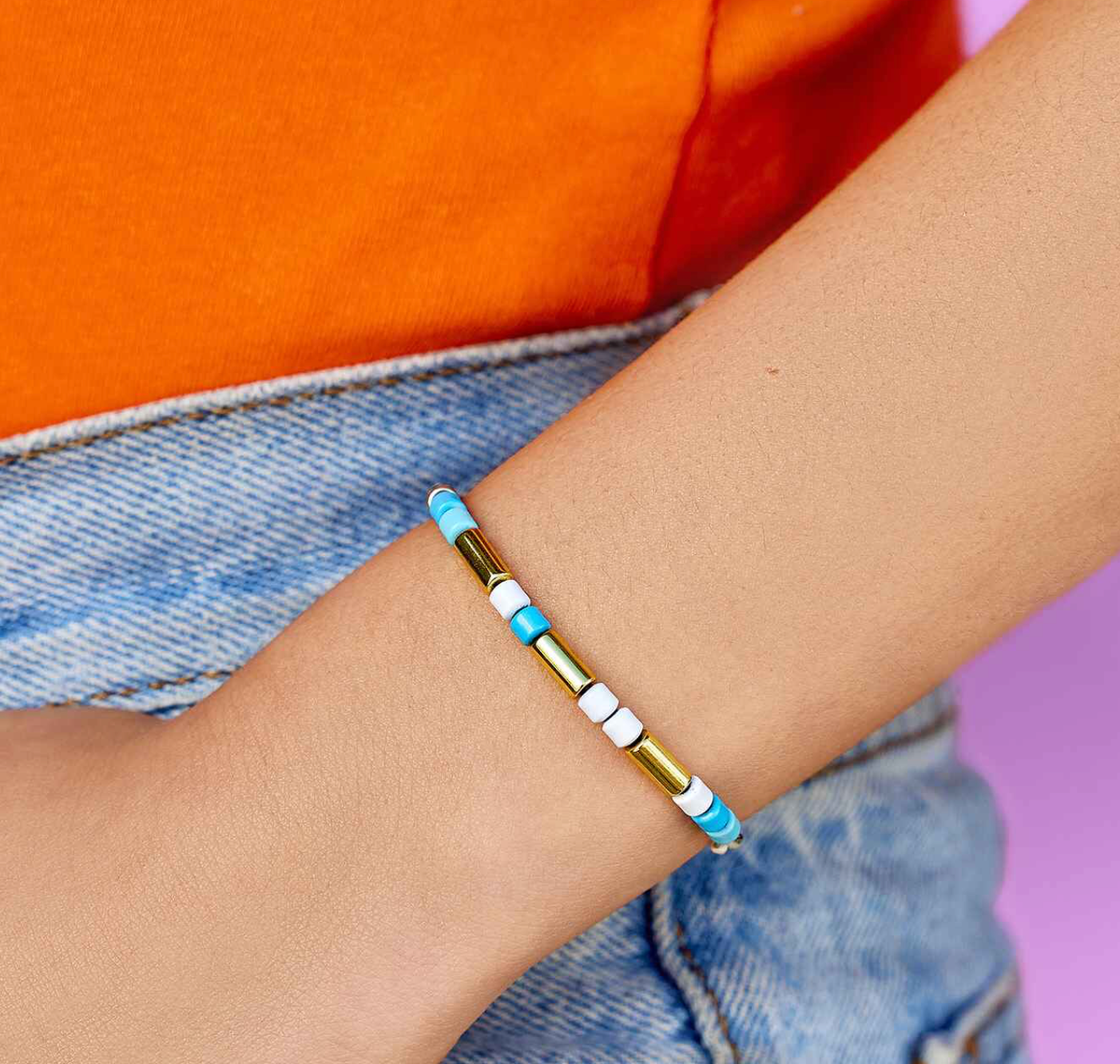 Undertow Enamel Bead Charm Bracelet