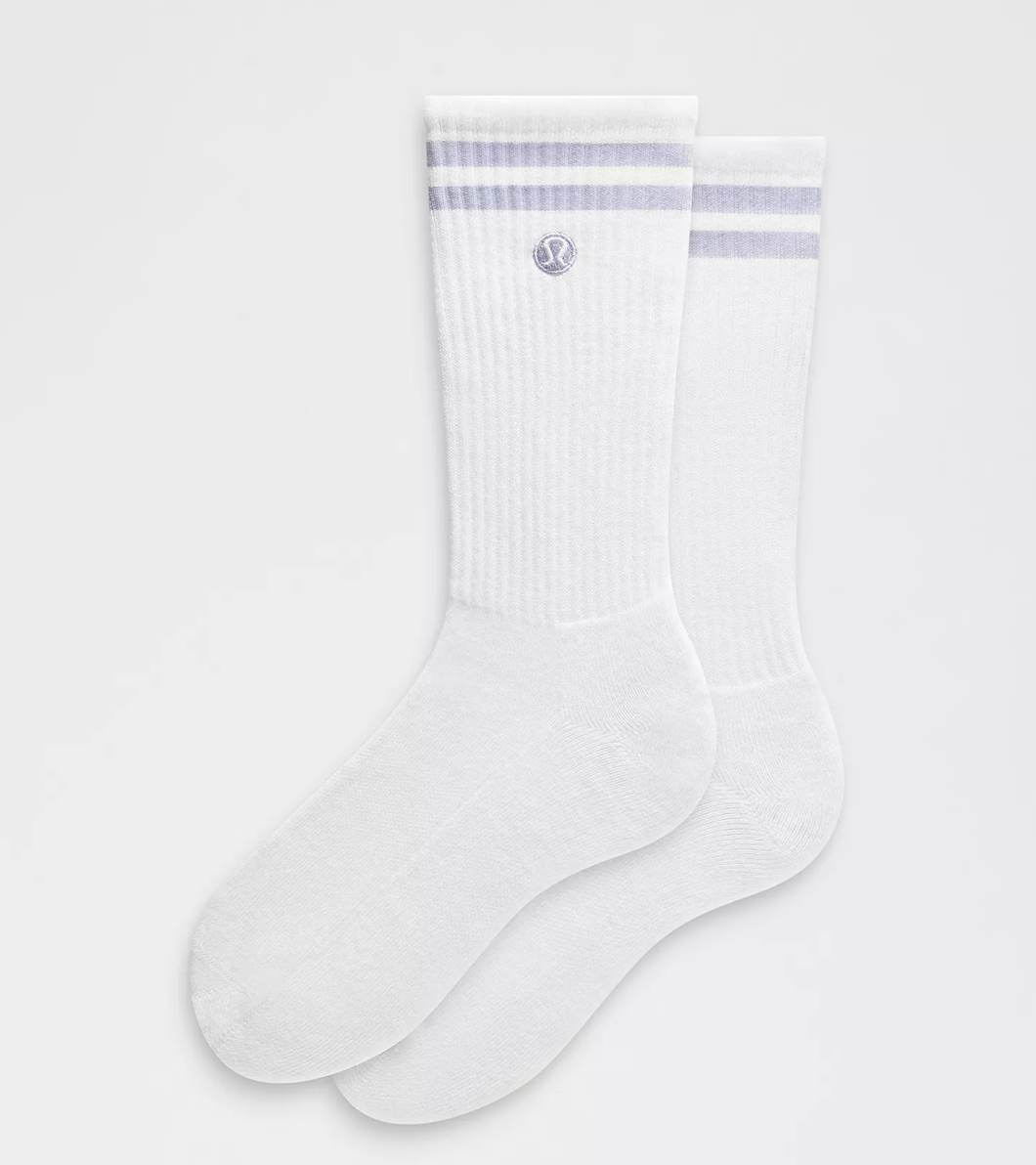 Unisex Daily Essential Crew Socks *Stripe