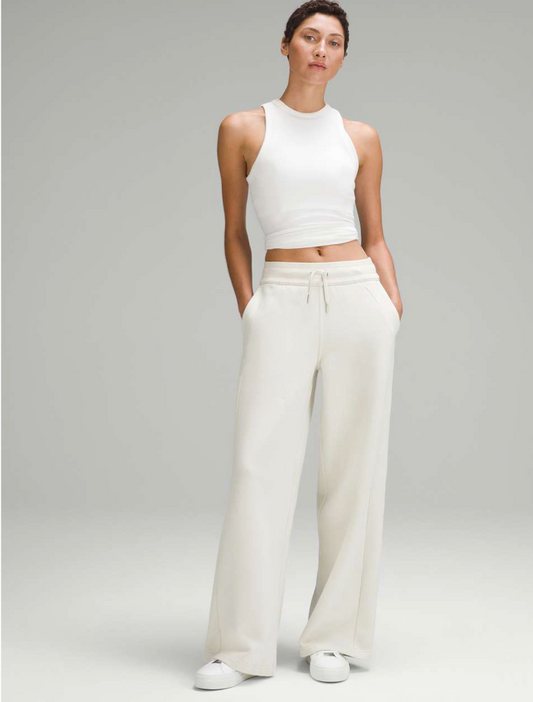 Scuba Mid-Rise Wide-Leg Pant *Waffle