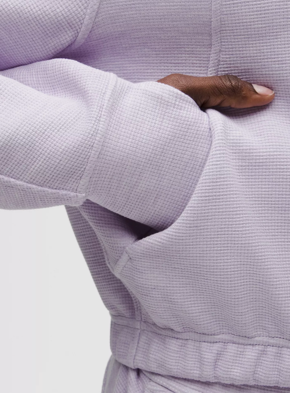 Scuba Cropped 1/2 Zip Funnel Neck *Waffle