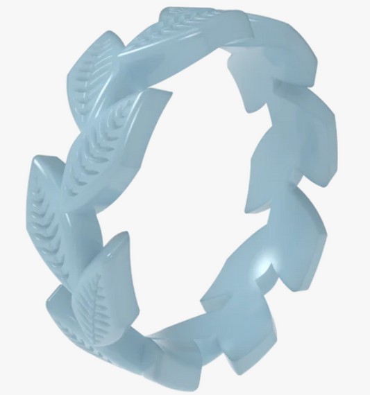 Standard Women's Sky Blue Frost Vine Silicone Ring