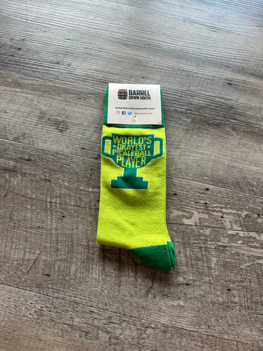 World's Okayest Picaleball Player Socks
