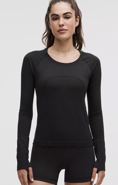 Swiftly Tech Long-Sleeve Shirt 2.0Race Length *Glow Stripe