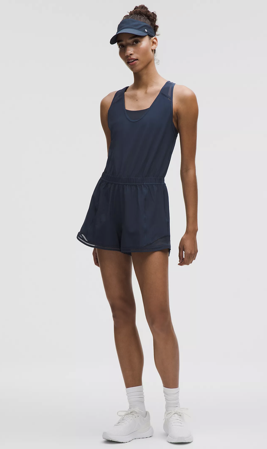 Hotty Hot Running Romper *Lace Trim