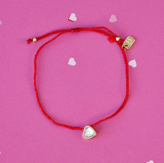 Heart Bead Gold Dainty Bracelet