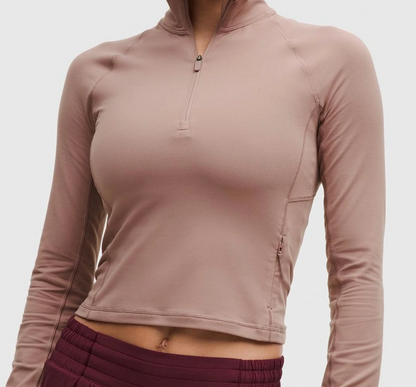 It's Rulu Run Cropped Half Zip