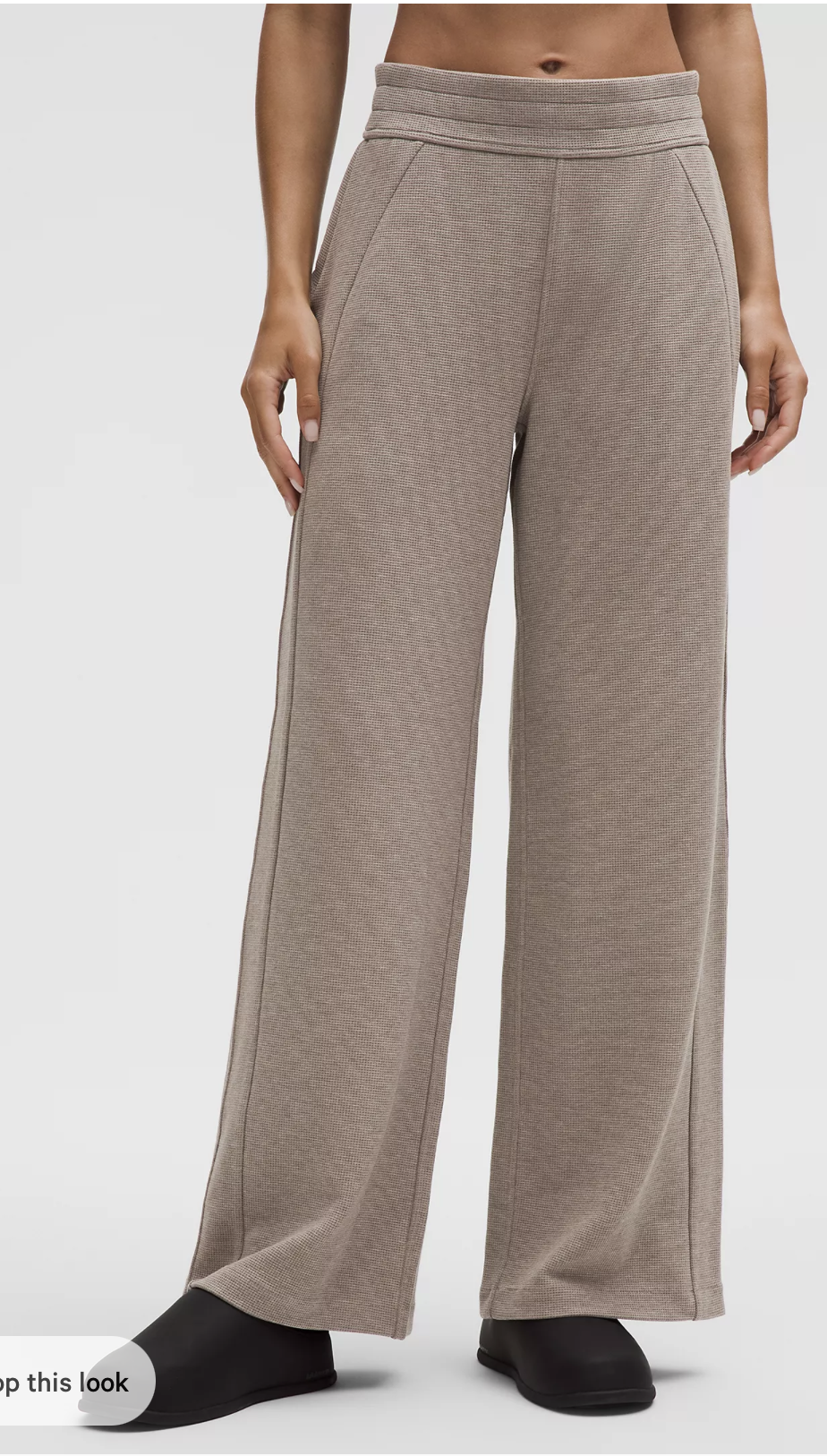 Scuba Mid-Rise Wide-Leg Pant *Waffle