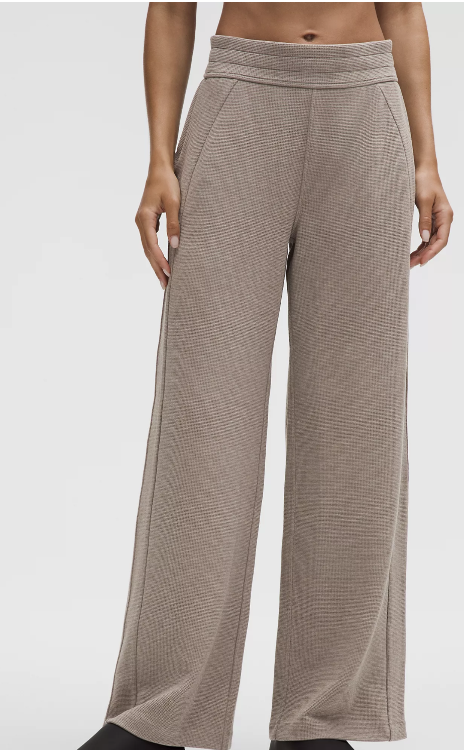 Scuba Mid-Rise Wide-Leg Pant *Waffle