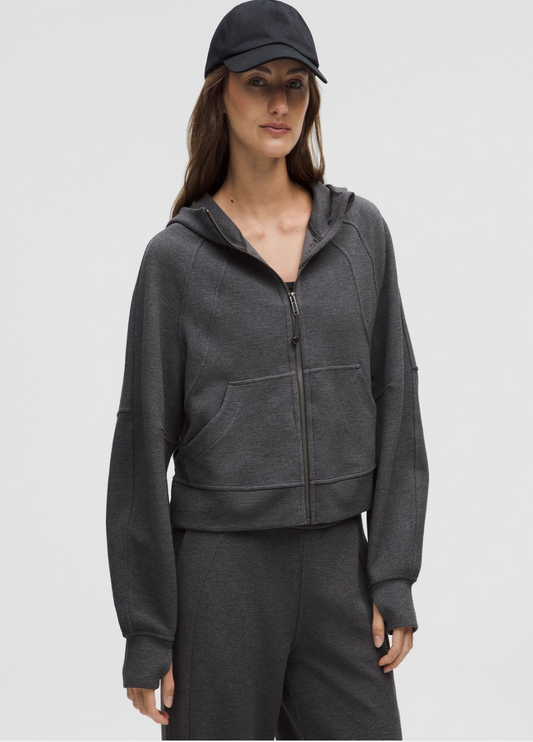 Scuba Oversized Full-Zip Hoodie *Waffle