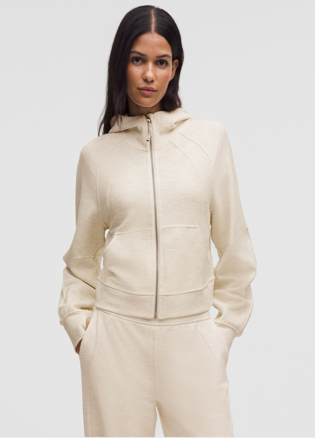 Scuba Oversized Full-Zip Hoodie *Waffle