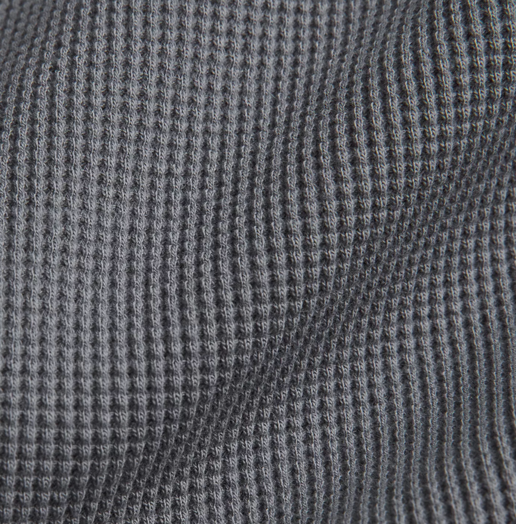 Cotton-Blend Waffle Knit Hoodie