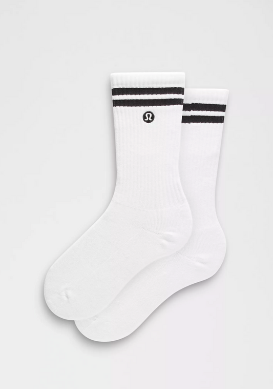 Unisex Daily Essential Crew Socks *Stripe