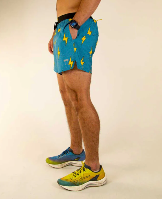 Men's 5'' Drawstring Split Short Electric Collection