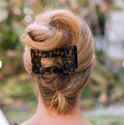 Large Flat Rectangle Hair Clip