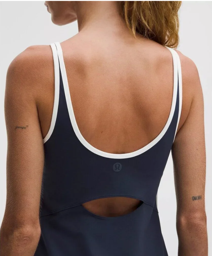 Scoop-Neck Cutout Tennis Dress