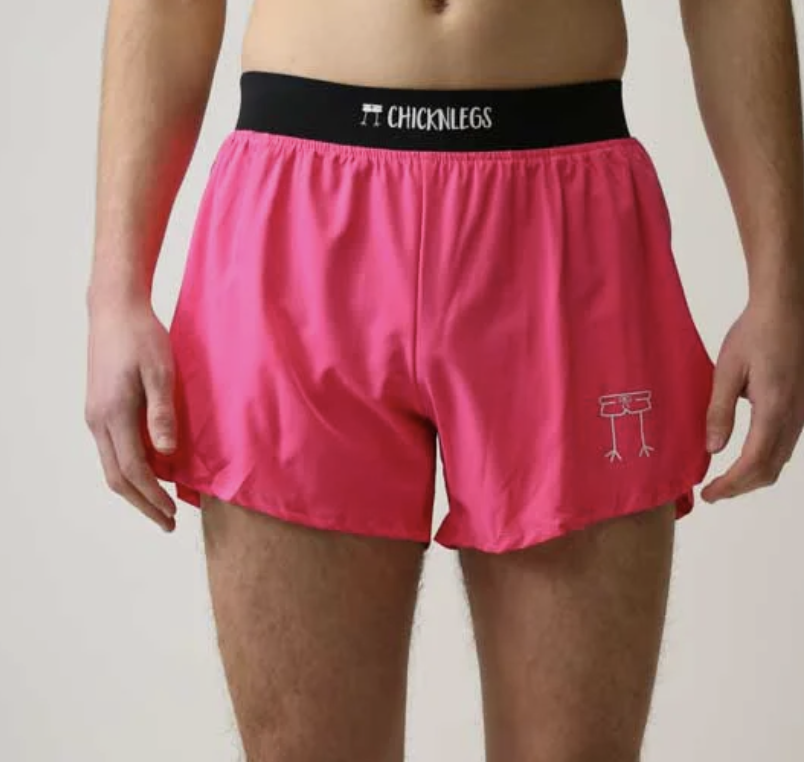 Men's Neon Pink 4'' Half Split Shorts